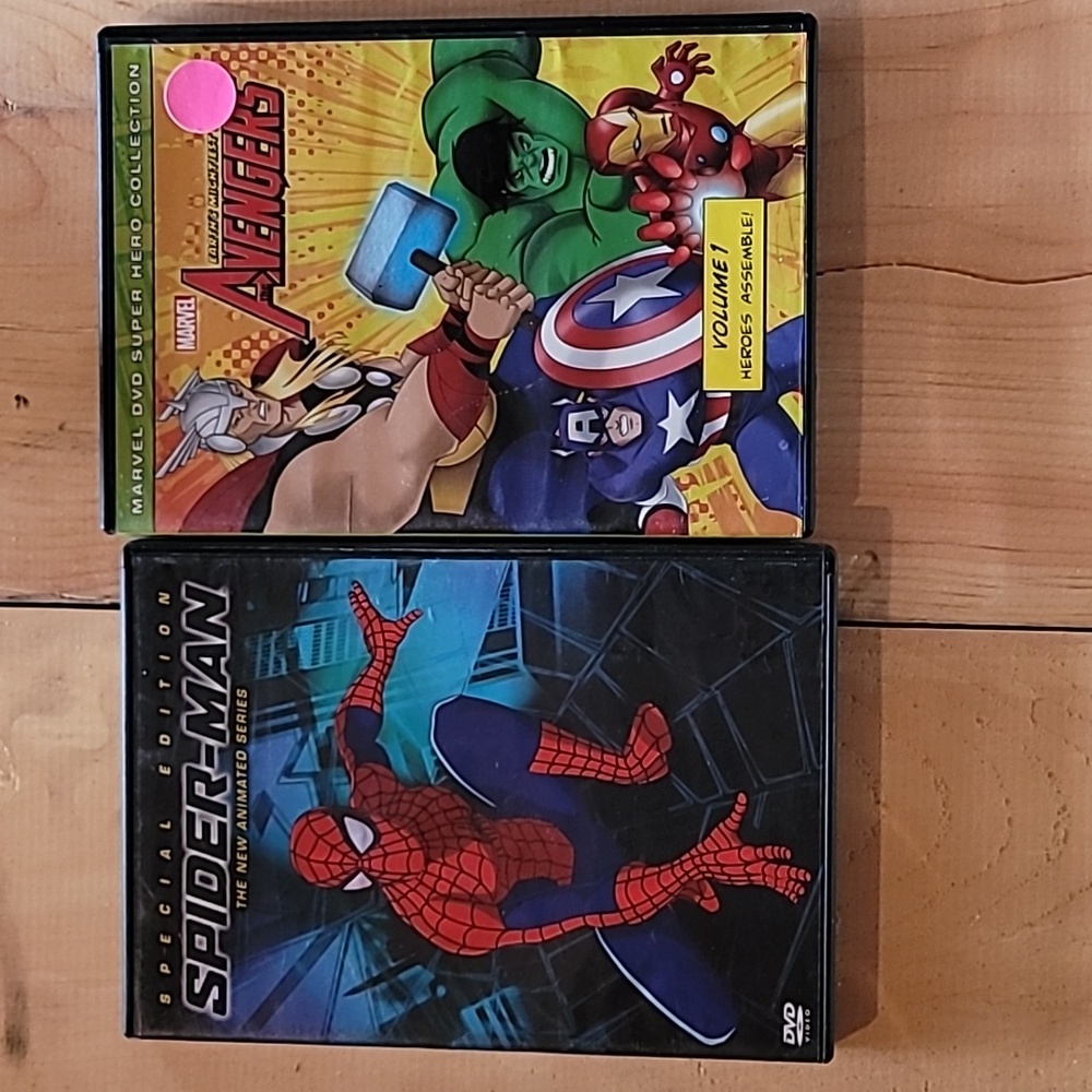 Spider man and avengers cartoon series. Marvel DVD